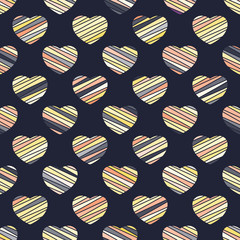 seamless background with hearts