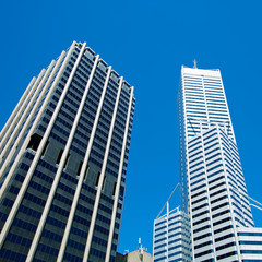 Fototapeta na wymiar Skyscrapers in perth, western australia