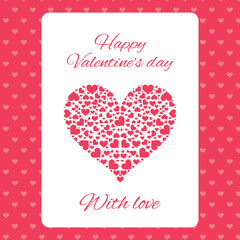 Happy Valentine's Day lettering Greeting Card