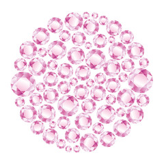 Circle of pink diamonds - 76818255