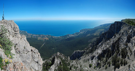 Fototapeta na wymiar Panorama with Ah-Petri. Crimea