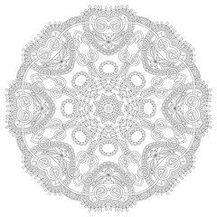 round ornamental geometric doily pattern