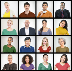 Fototapeta na wymiar People Diversity Faces Human Face Portrait Community Concept