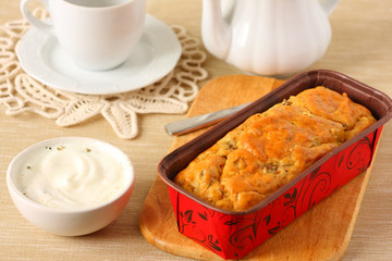 Savory cheese loaf with cream cheese