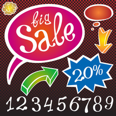 Abstract sale background, vector illustration color