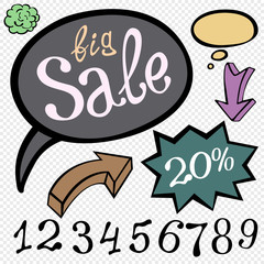 Abstract sale background, vector illustration color