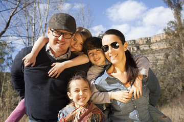 Familia en el campo