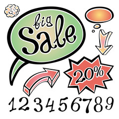 Abstract sale background, vector illustration color