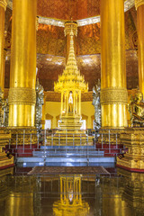 Swedaw Myat temple in Yangon, Myanmar
