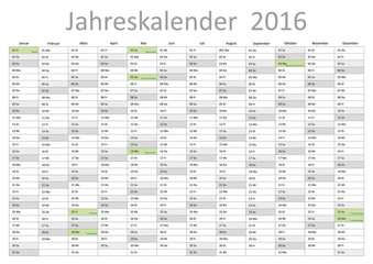 Kalender 2016 Jahresplaner Jahreskalender Gesetzliche Feiertage