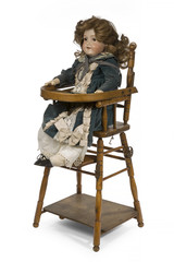Childs ceramic life sized dressed doll original
