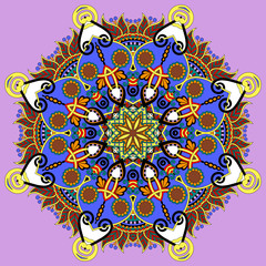 vintage circular pattern of arabesques