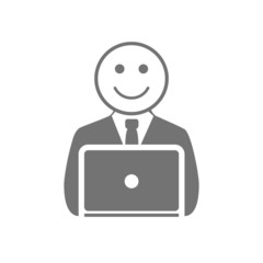 business man  vector icon symbol, office, communication