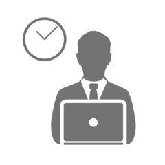 business man  vector icon symbol, office, communication