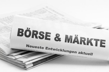 Börse & Märkte Zeitungsrolle - Konzept