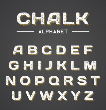 3D Chalk Alphabet