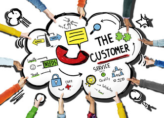Customer Service Target Market Support Assistance Concept