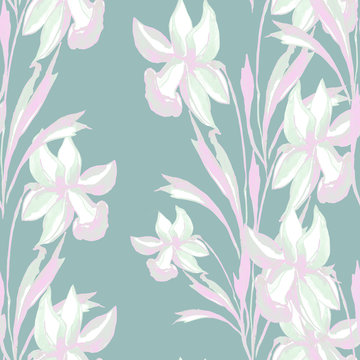 Narcissus seamless pattern