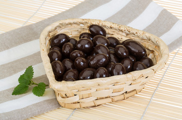 Almond in chocolate