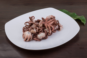 Boiled octopus