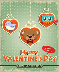 Vintage Valentine poster design