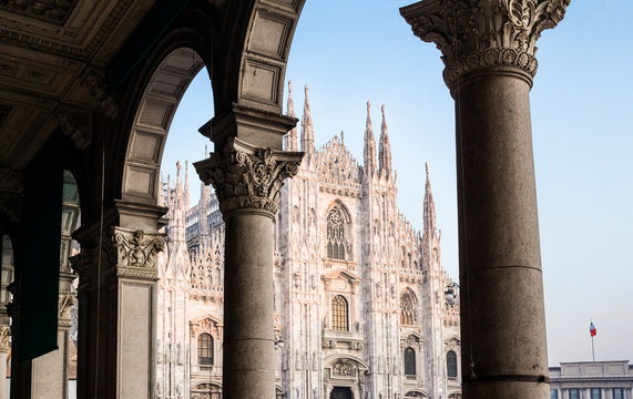 Milan Cathedral Duomo. Italy. European gothic style.