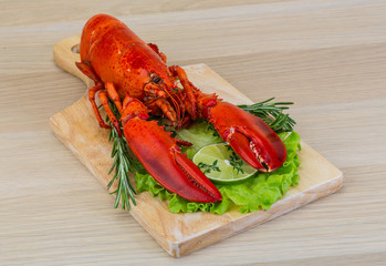 Boiled lobster