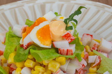 Crab sticks salad