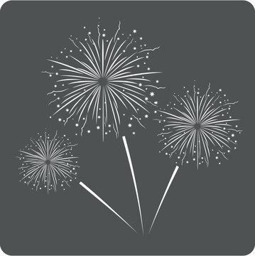 Fireworks sign icon.