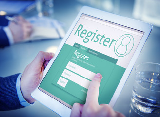 Register Membership Application Registration Join Office Concept