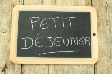 Fototapeta premium ardoise petit déjeuner