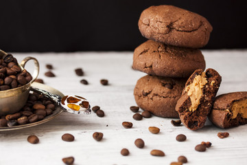 chocolate cookies with peanut butter