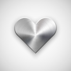 Abstract Heart Sign with Metal Texture