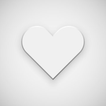 White Abstract Heart Sign