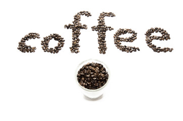 coffee from bean and cup