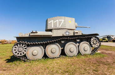Fototapeta premium Light Tank PzKpfW 38 (t) in Togliatti Technical museum