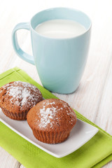 Cup of milk and cookies