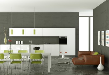 moderne Küche Interieur Design
