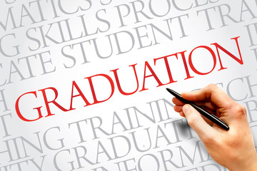 GRADUATION word cloud, education concept