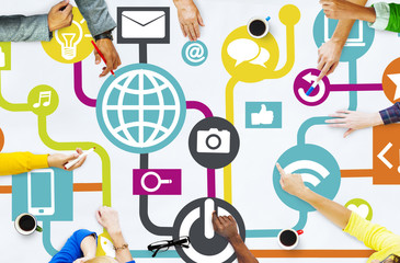 Global Communications Social Networking People Concept