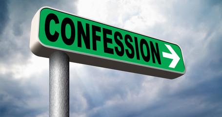 confession sign