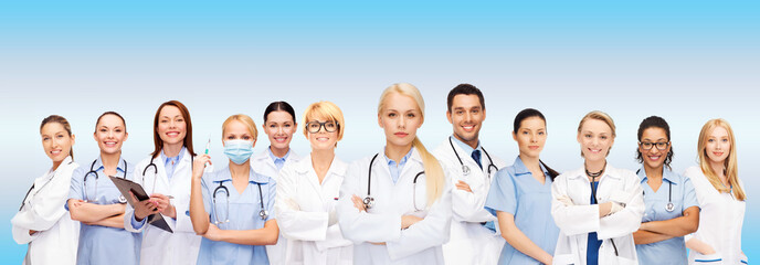 team or group of doctors and nurses