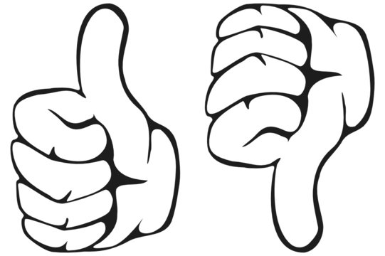 Thumbs up and down - Feedback set