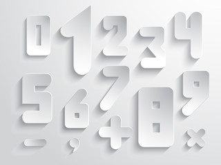 Simple form number and sign set
