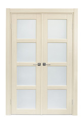 White oak interior double door