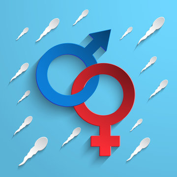 Coloured Gender Sign Background
