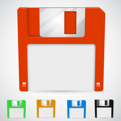 Vector illustration of a floppy disk