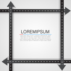 Road traffic on white background