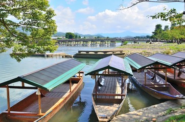 Obraz premium 京都嵐山桂川
