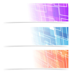 Fashion abstract geometry header collection